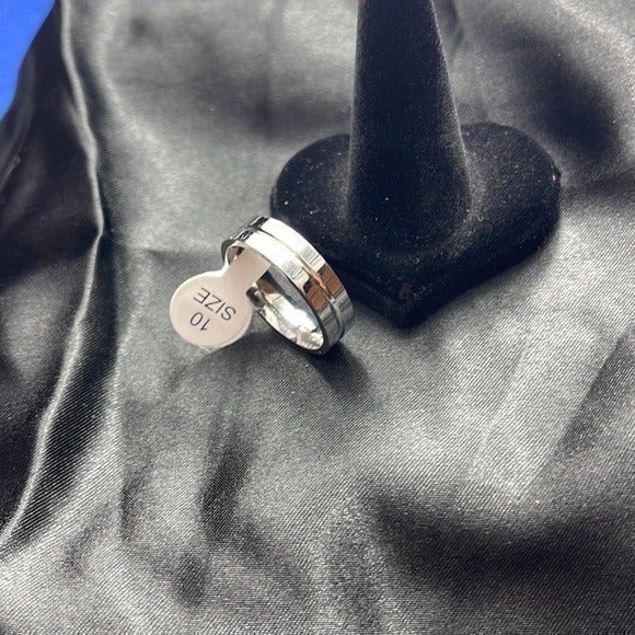 Men Wedding Band Ring Line Groove Style Design sizes 7 to 13 Stainless Steel - Picture 7 of 9